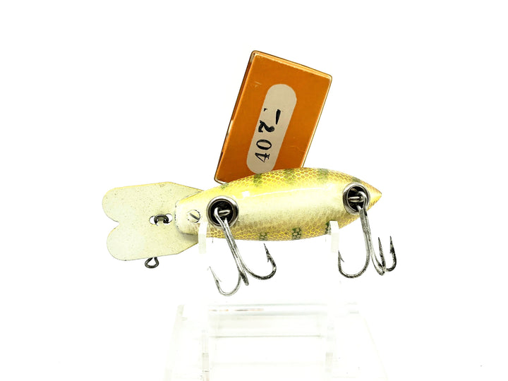 Vintage Wooden Bomber 400 Series 407 Yellow Perch Color with Box