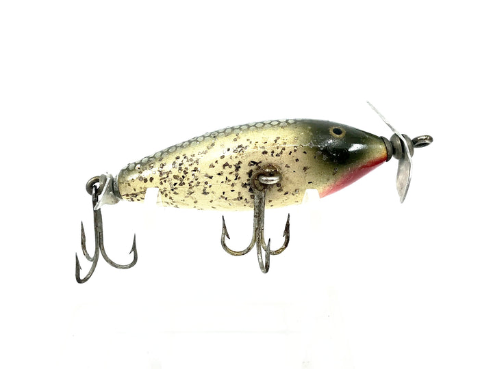 Creek Chub 9500 Spinning Injured Minnow, Silver Flash Color 9518 - Wooden