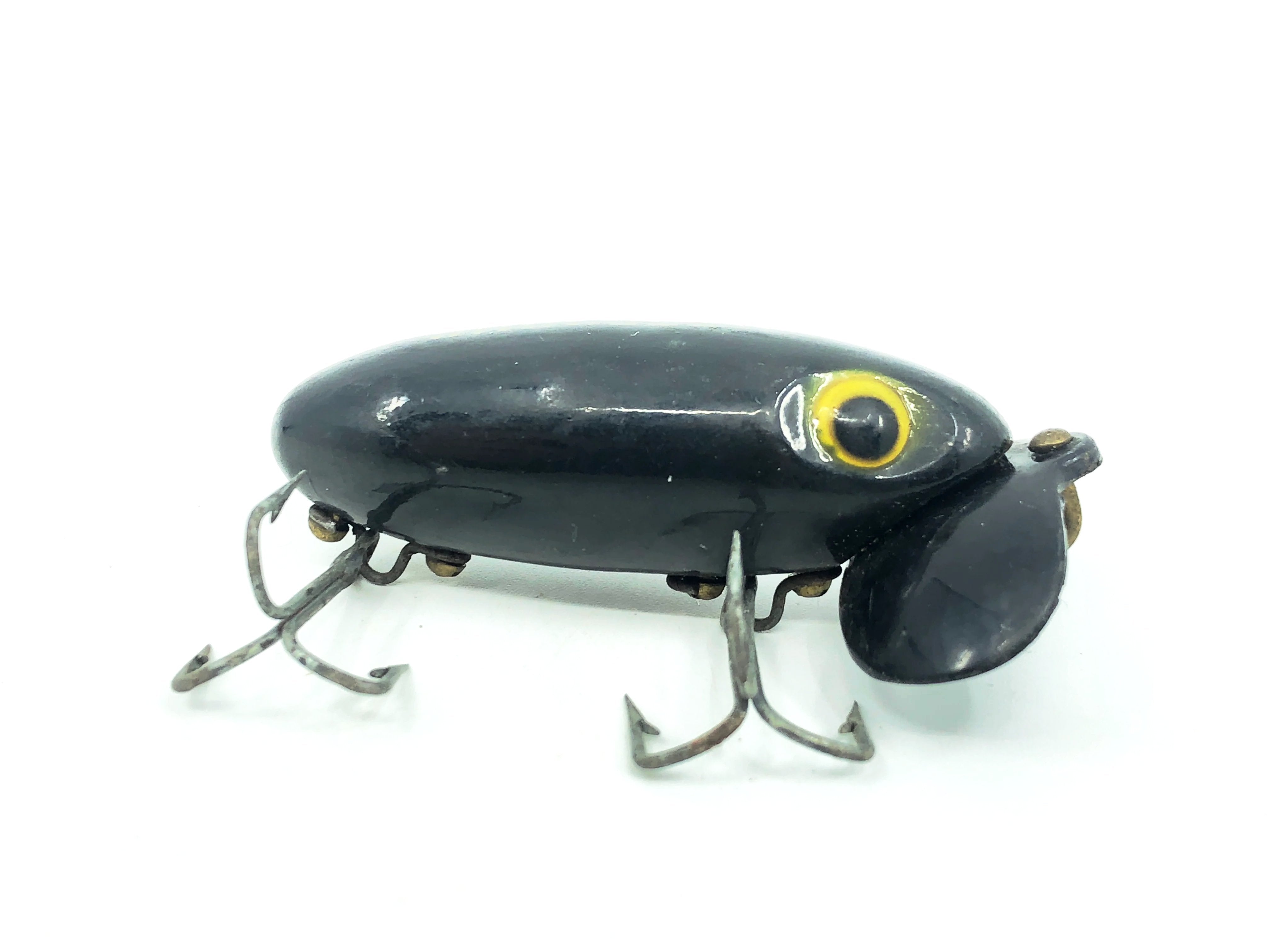 arbogast platic lip jitterbug wwii fishing lure Arbogast Plastic Lip Jitterbug 1940's WWII Era Black Color