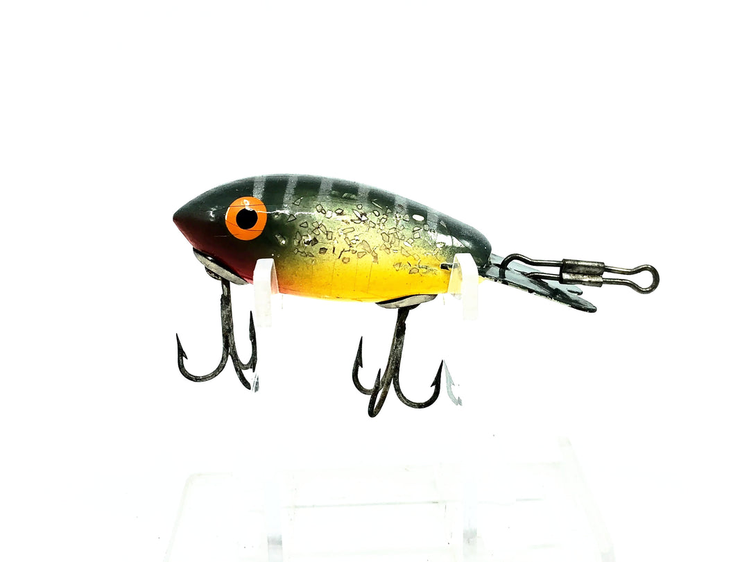 Wooden Bomber 200 Series, #70 Silver Black Back/Yellow Belly/Silver Sparkle Color