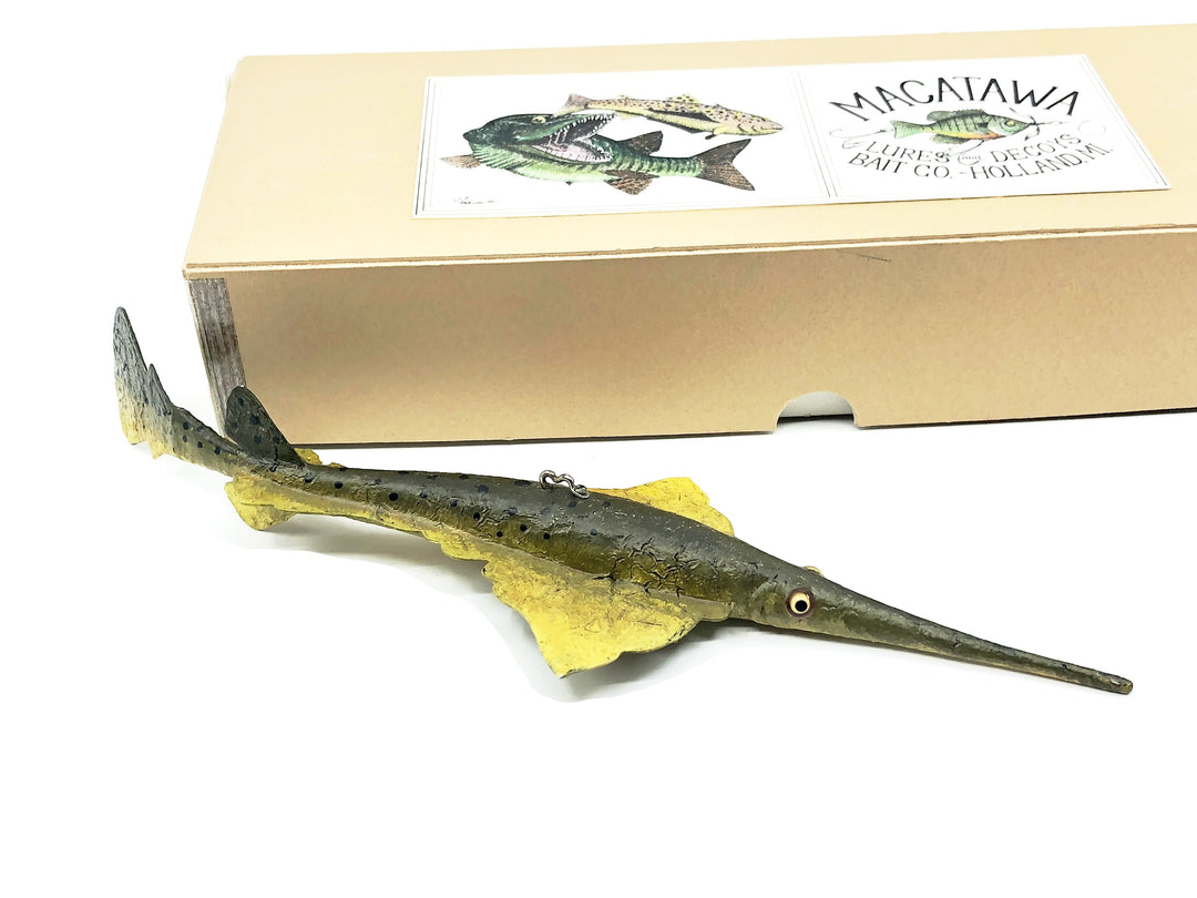 Macatawa Bait Co. Gar Pike Decoy w/Box