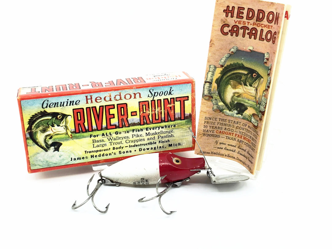 Heddon River Runt Spook Go-Deeper D-9110 RH Red Head/White Color w/Box