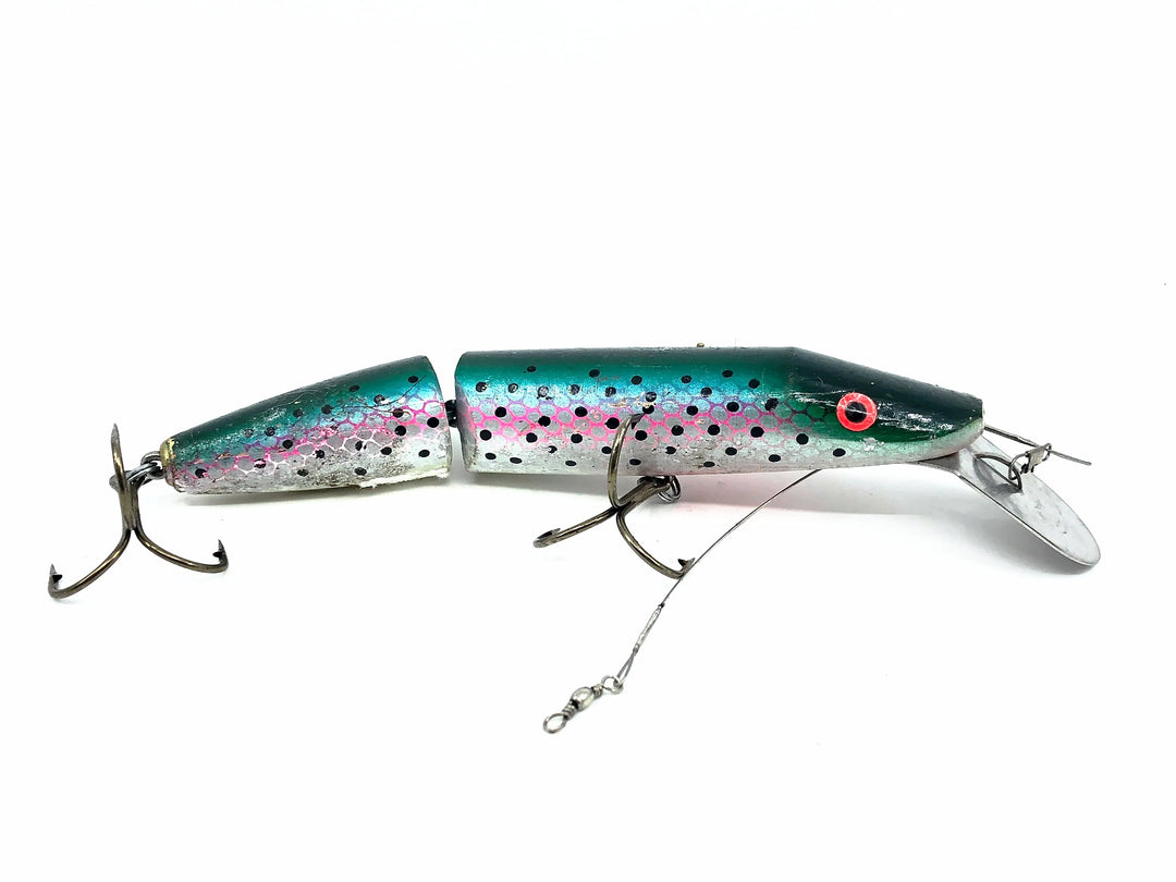 Smity Bait/Dick Gries Tackle Shallow Diving Jointed Crankbait, Rainbow Trout Color