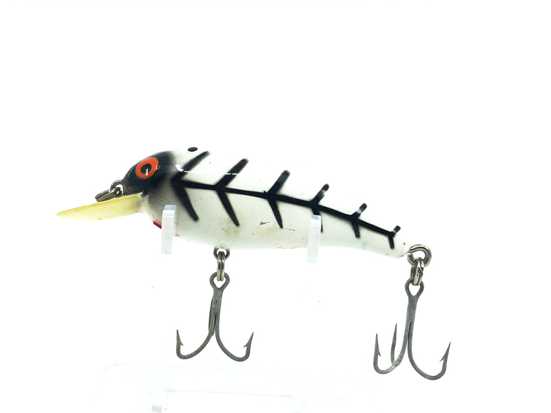 Bomber Model A 3A, #06 White/Black Ribs Color Screwtail Model