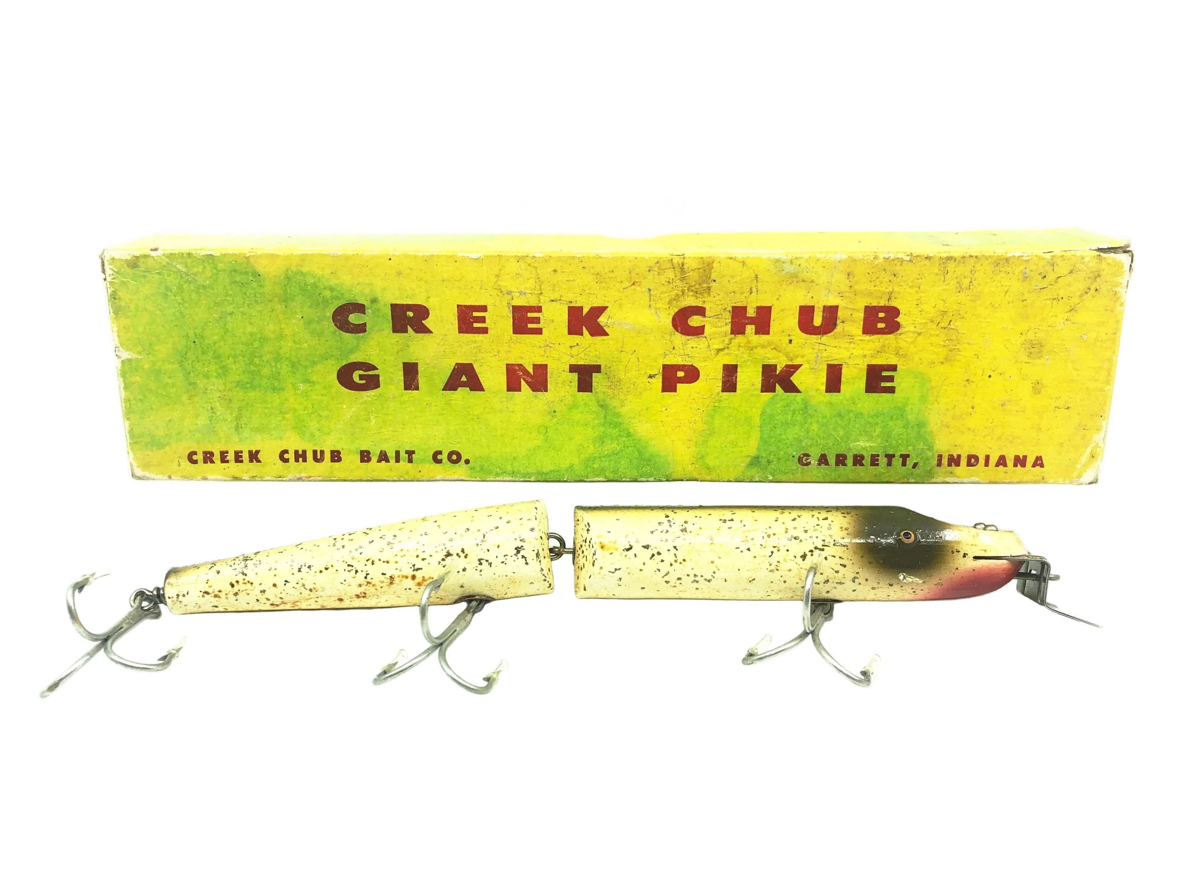 Creek Chub Wooden Giant Jointed Pikie 800, #18 Silver Flitter Color w/Box