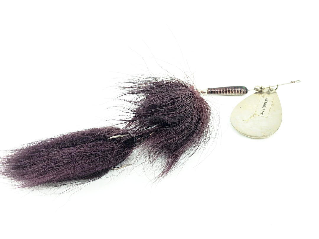 Bennett's Spinner Tandem Spinner, Purple Bucktail/Silver Prism Blade