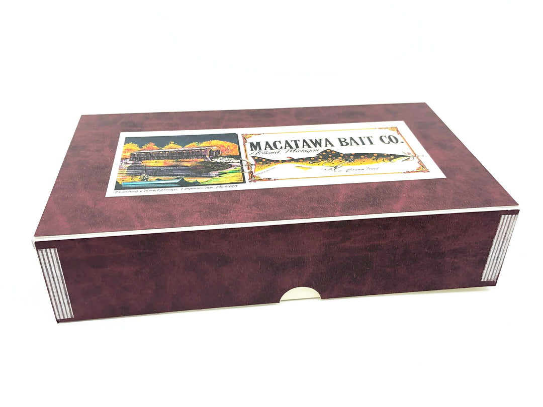 Macatawa Bait Co. Duck Decoy, White/Orange/Yellow & Black Lure w/Box