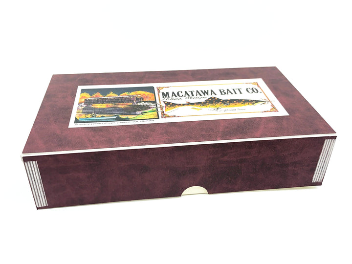 Macatawa Bait Co. Duck Decoy, White/Orange/Yellow & Black Lure w/Box