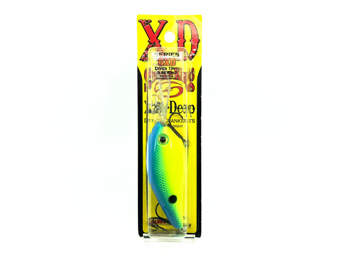 Strike King Xtra-Deep 6XD Series, #561 Powder Blue Back Chartreuse Color New on Card