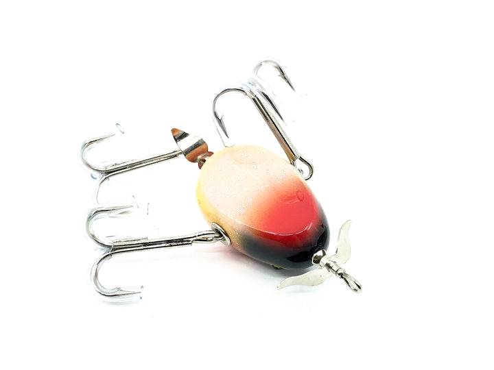 Musky Dan (XXX Lures) Kent Frog, Black Head/Red/Silver Flitter Color