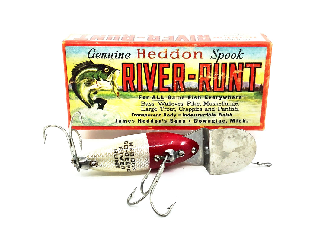 Heddon River Runt Spook Go-Deeper D-9110 RH Red Head/White Color w/Box
