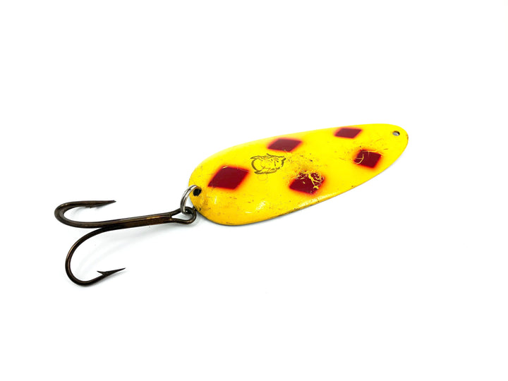 Eppinger Huskie Jr 700 Series Dardevle, Yellow/Red Diamonds Color