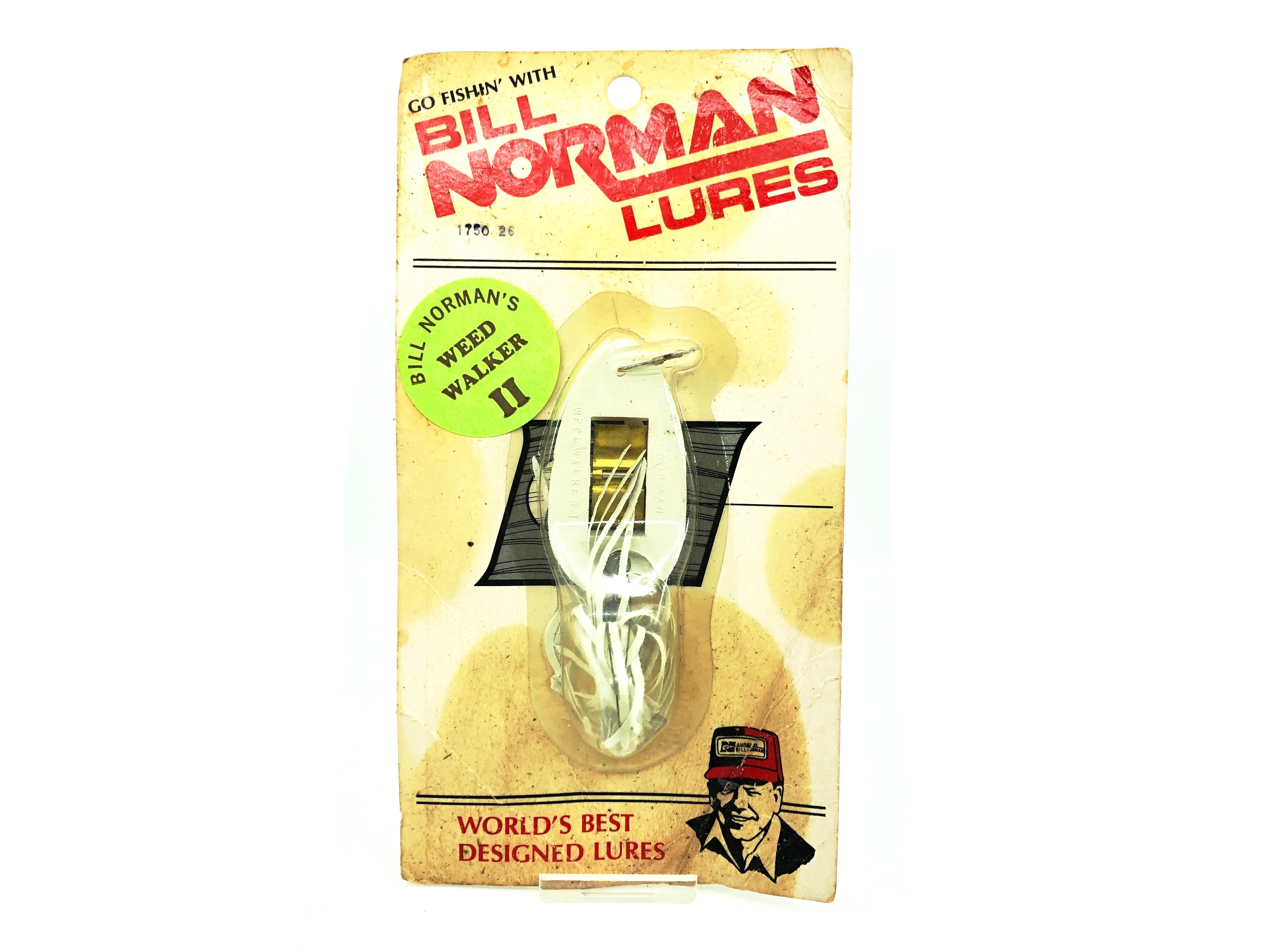 bill norman fishing lures weed walker Bill Norman Weed walker II, White Color on Card