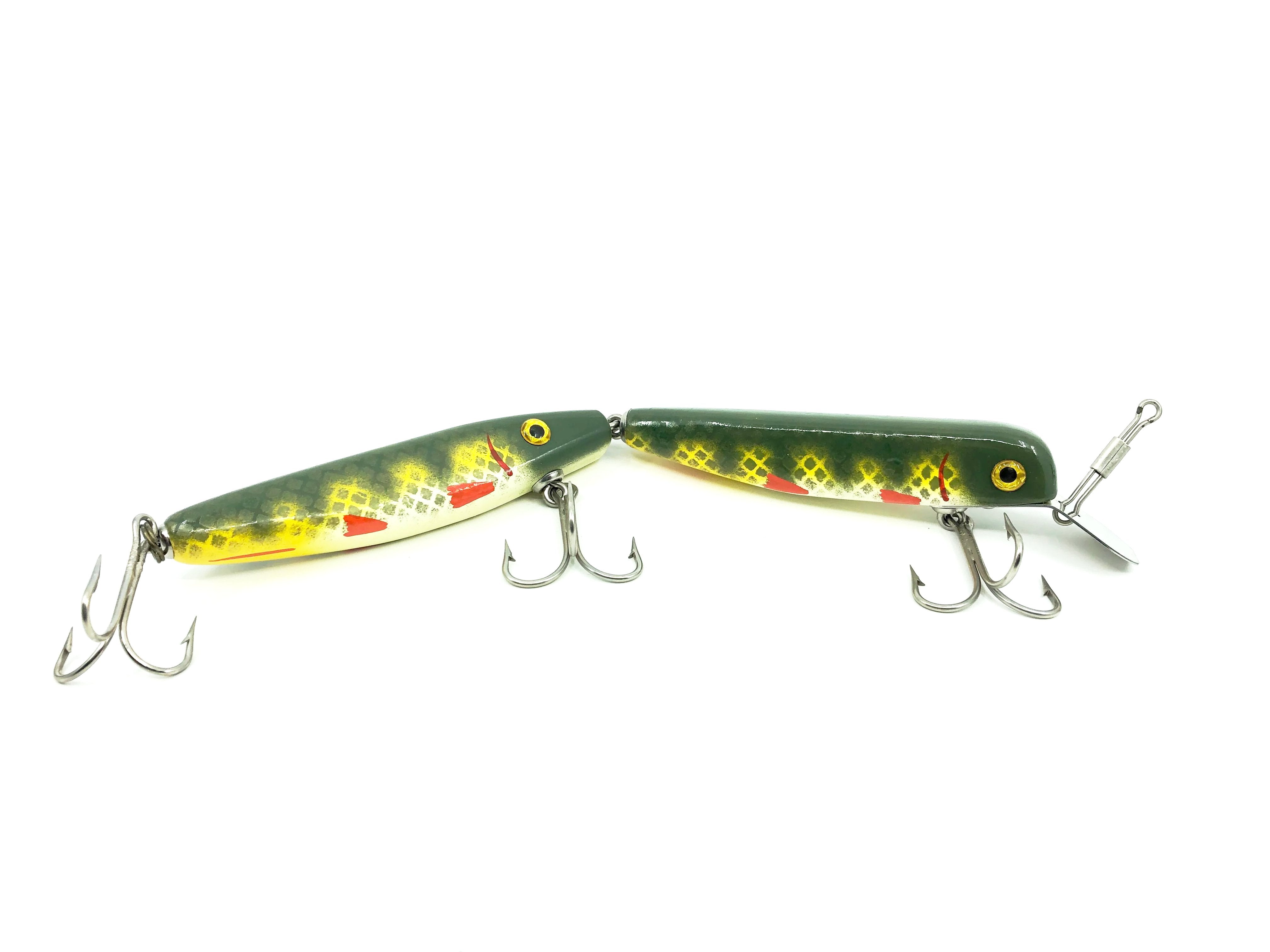 akuna fishing lures Alzbaits Al Tumas Jointed Musky Chaser Lure Perch Color – My Bait Shop, LLC