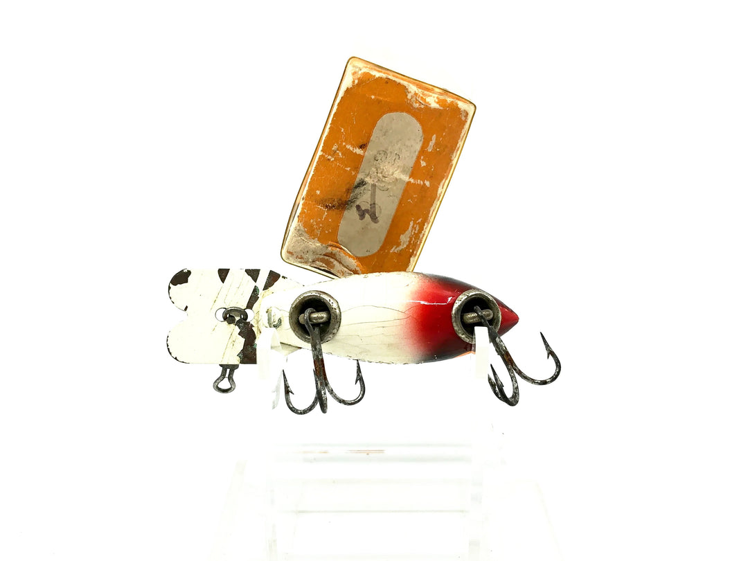 Bomber Wooden 200 Series, #72 Black Back White Belly Silver Sparkle Color with Box