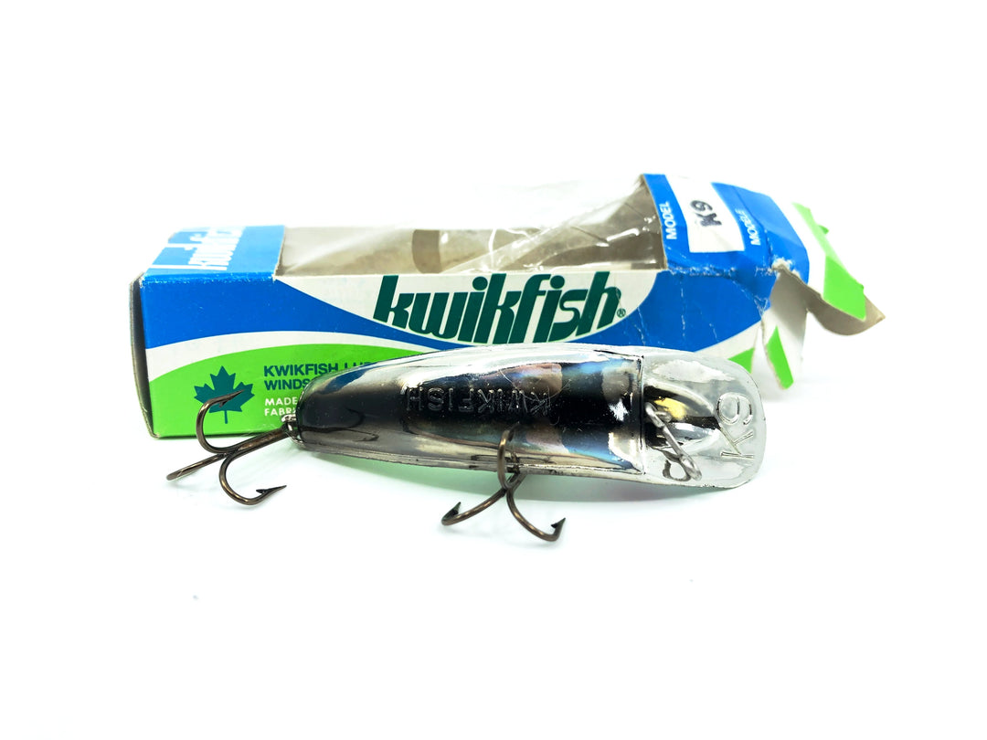 Pre Luhr-Jensen Kwikfish K9, SBW Silver Plated Black and White Stripes Color Old Stock