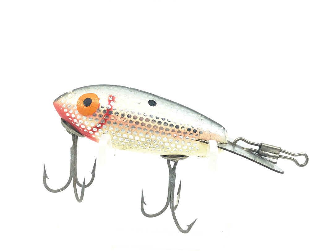 Wooden Bomber 300 Series, #80 Metachrome/Silver Back Shad Color