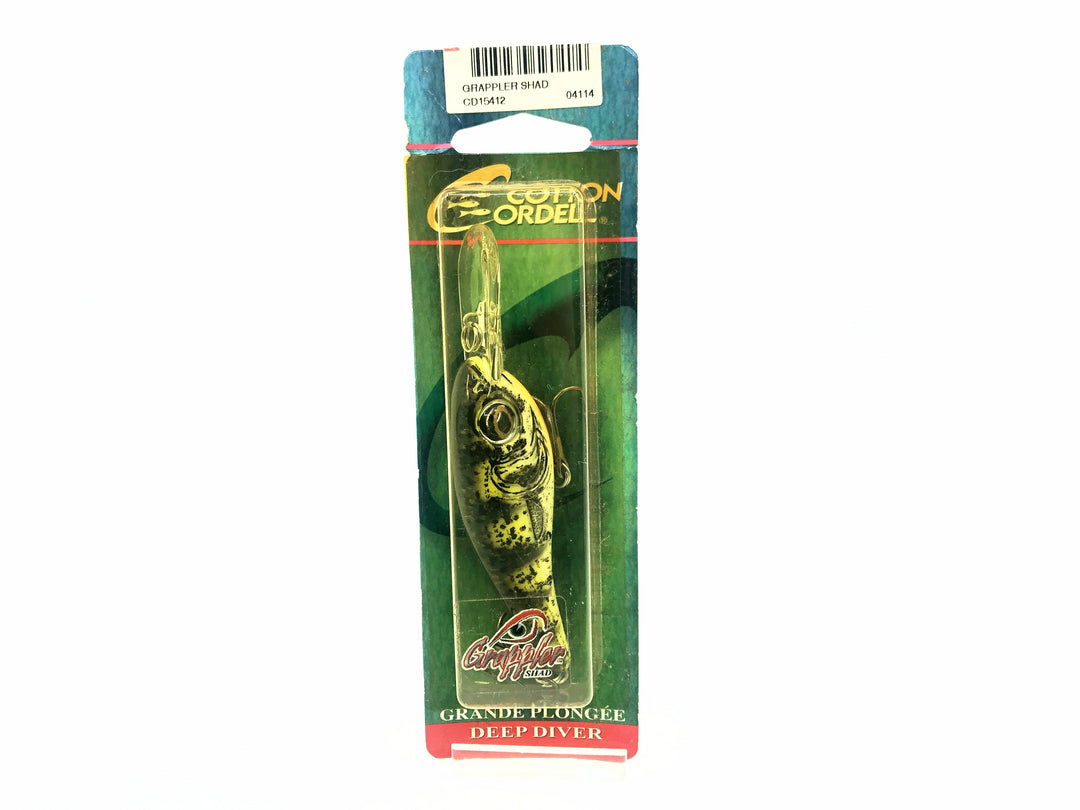 Cotton Cordell Grappler Shad, #412 White Perch Color on Card