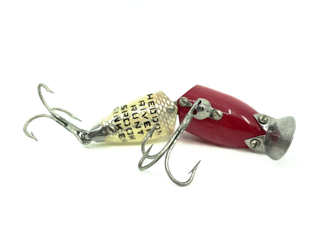 Heddon Jointed River Runt Spook Sinker 9330-RH Red Head/White Color