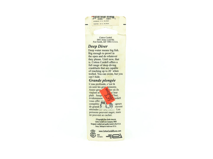 Cotton Cordell Grappler Shad, #412 White Perch Color on Card