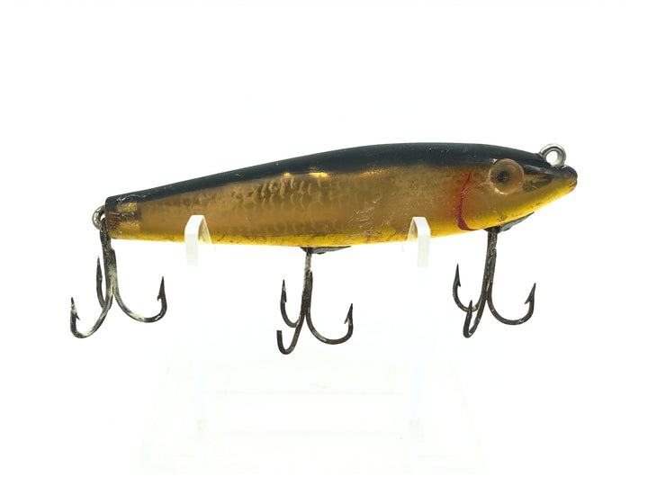 L & S Mirrolure 7M "Floating Twitchbait", Black/Gold Scale Color