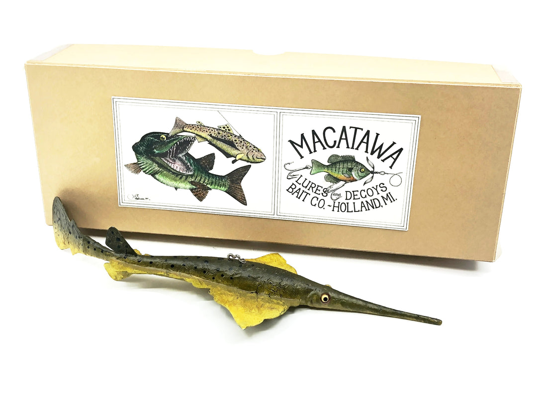 Macatawa Bait Co. Gar Pike Decoy w/Box