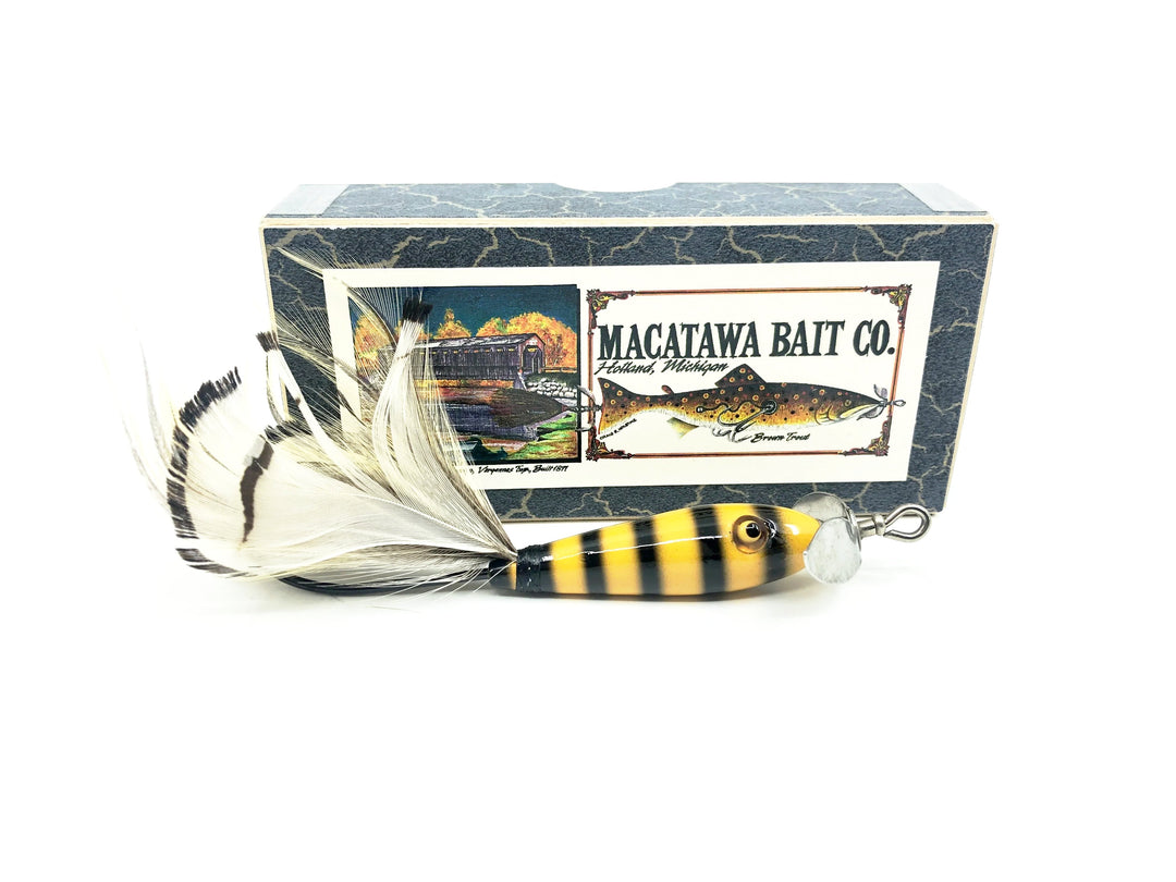 Macatawa Bait Co. Salesman Sample Set of 5, Feather Tail Minnows - Signed