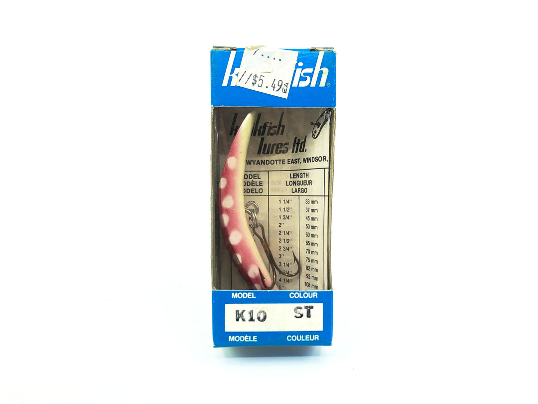 Pre Luhr-Jensen Kwikfish K10, ST Strawberry Color New in Box Old Stock