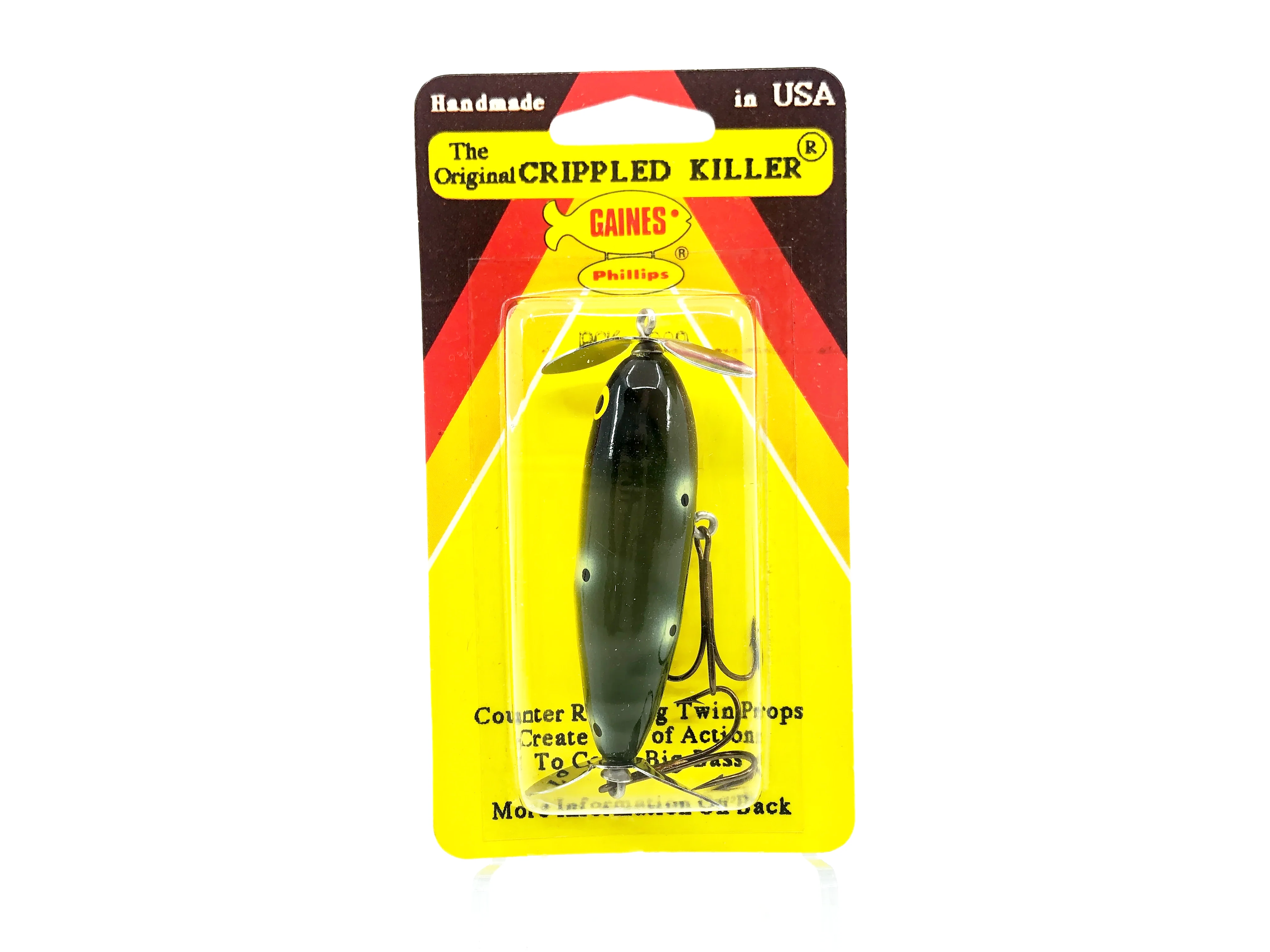 crippled killer fishing lure Gaines/Phillips Crippled Killer PCK-1000, #9 Frog Spot Color on Card – My  Bait Shop, LLC