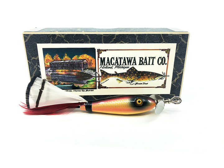 Macatawa Bait Co. Salesman Sample Set of 5, Feather Tail Minnows - Signed