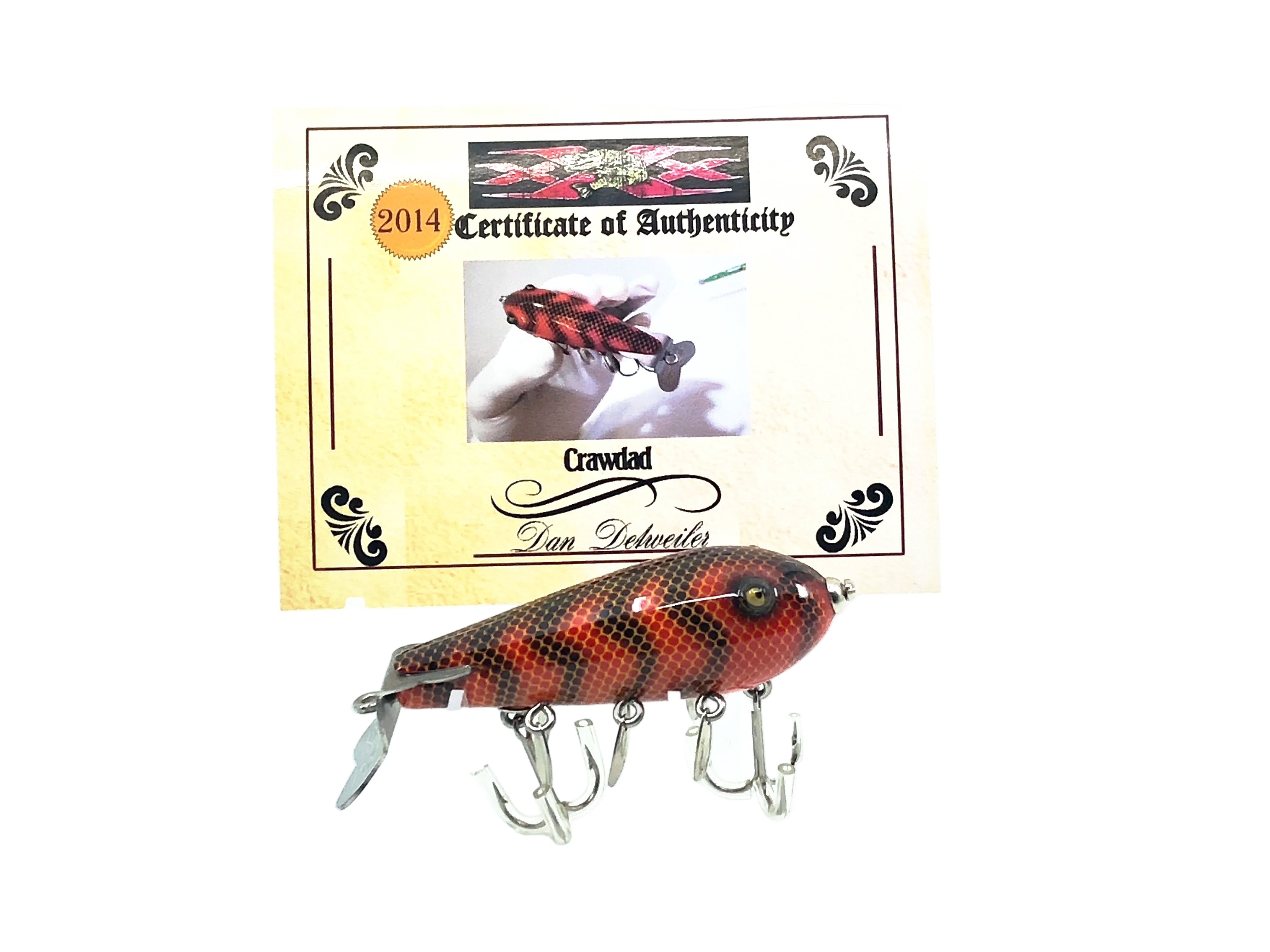 crawdad fishing lures Musky Dan (XXX Lures) Crawdad, Dark Red Craw Color w/COA – My Bait Shop, LLC