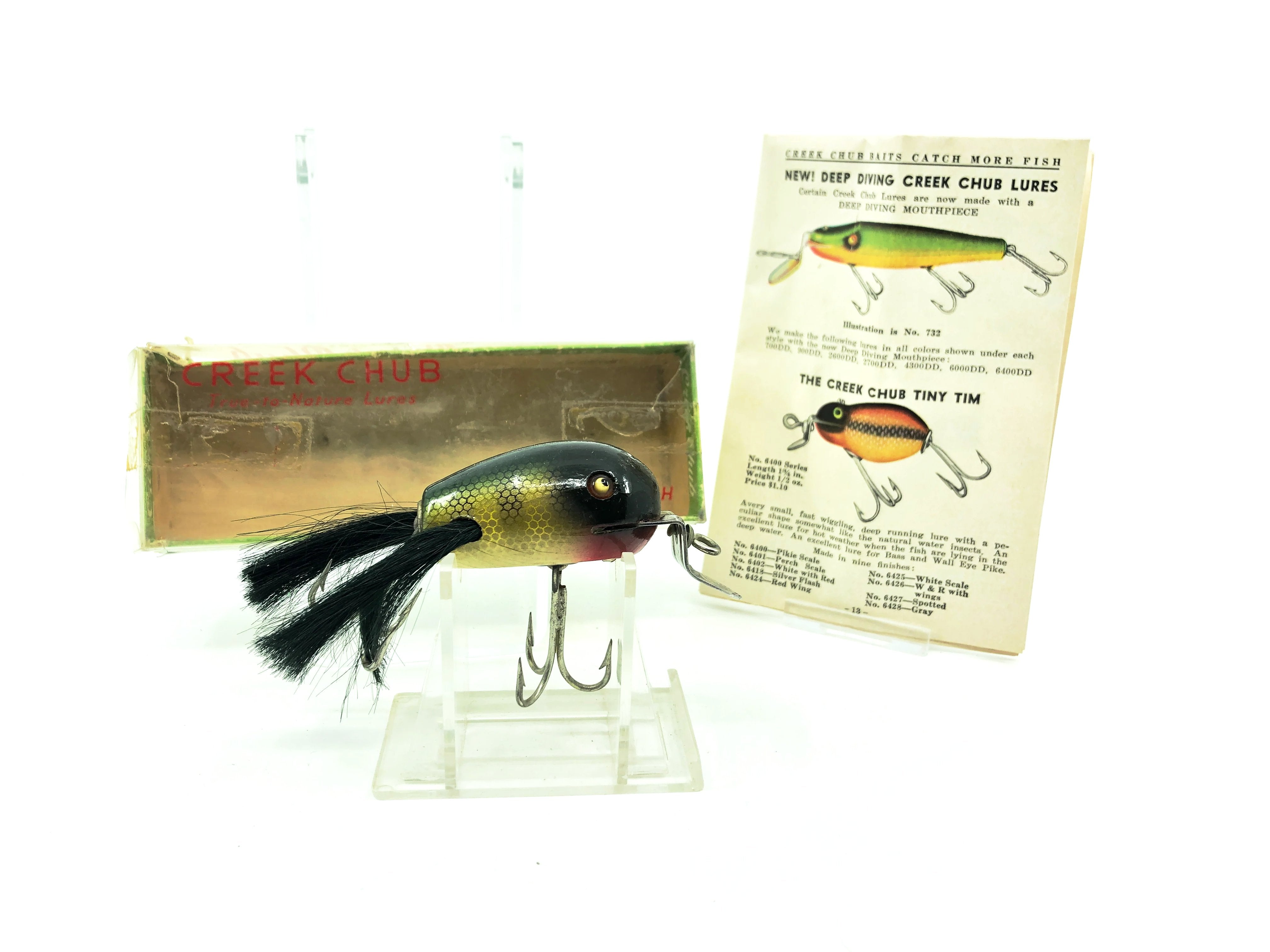 creek chub fishing lures prices Creek Chub 5100 Dingbat, Perch Color 5101 with Box