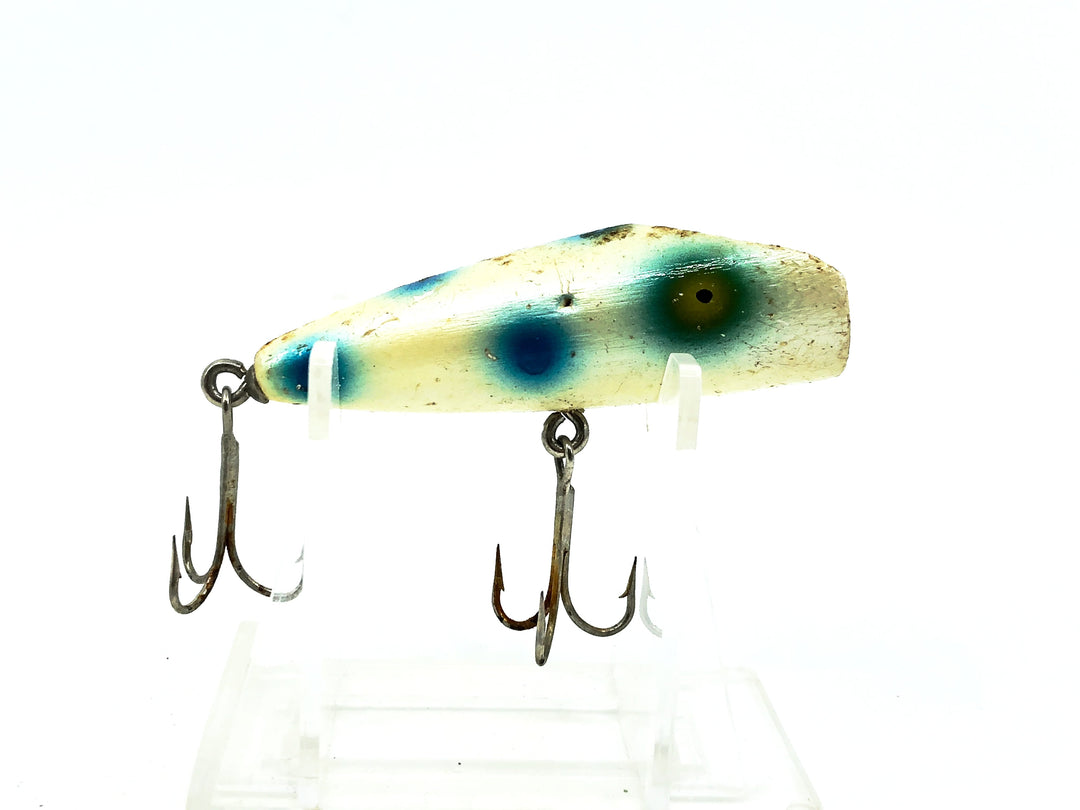 Eppinger Dardevle Osprey Bass Plug, White/Blue Spots Color
