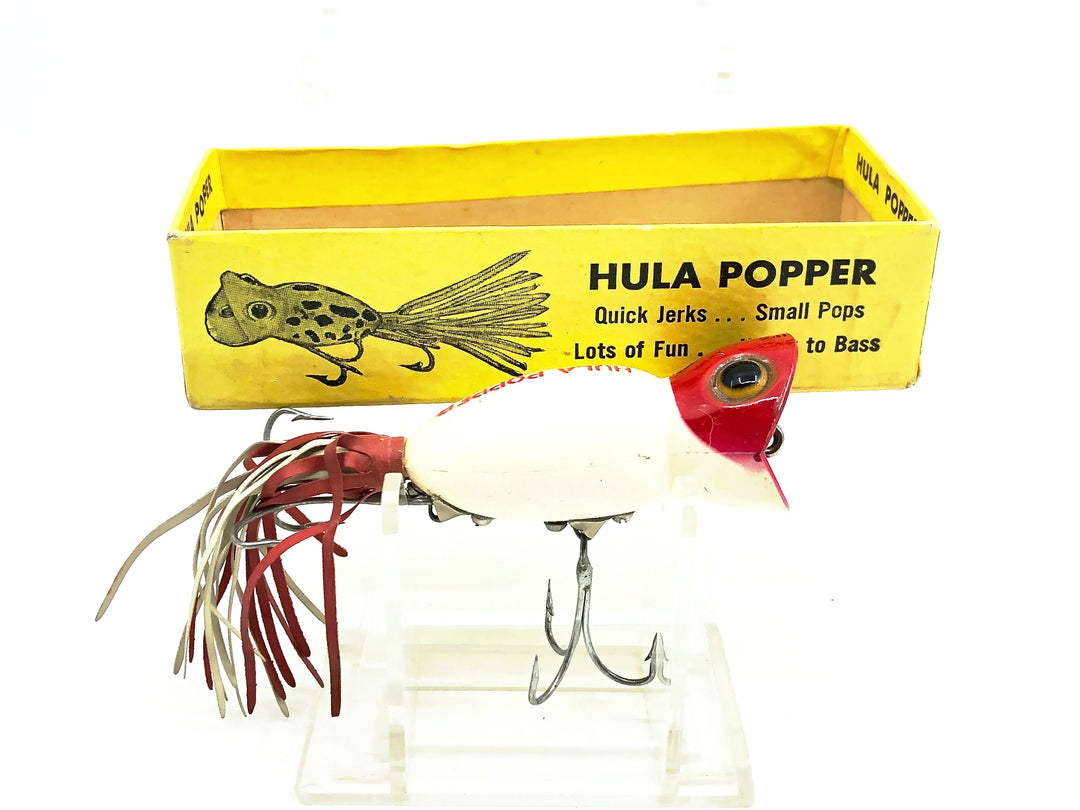 Arbogast Hula Popper 750, Red Head/White Color with Box