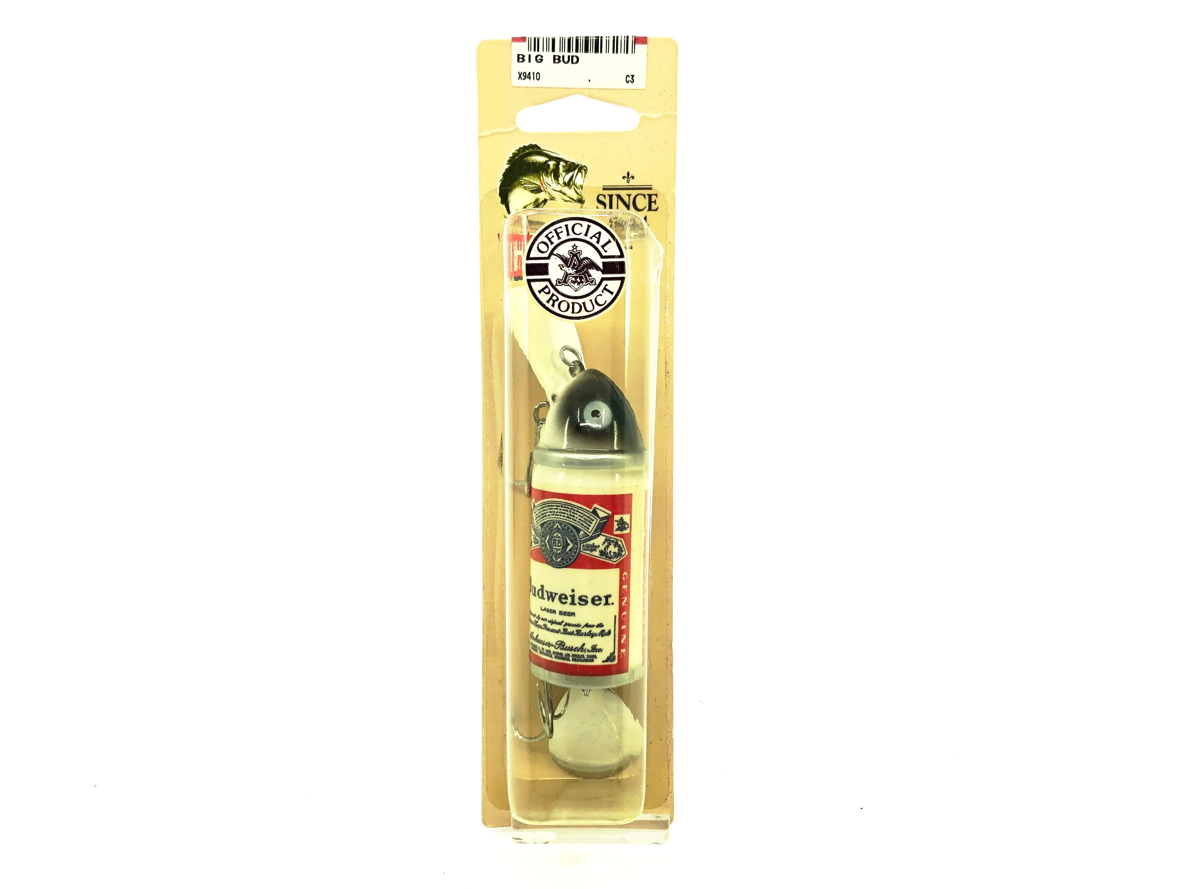 Heddon Big Bud 9410 Budweiser Color Novelty Lure New on Card