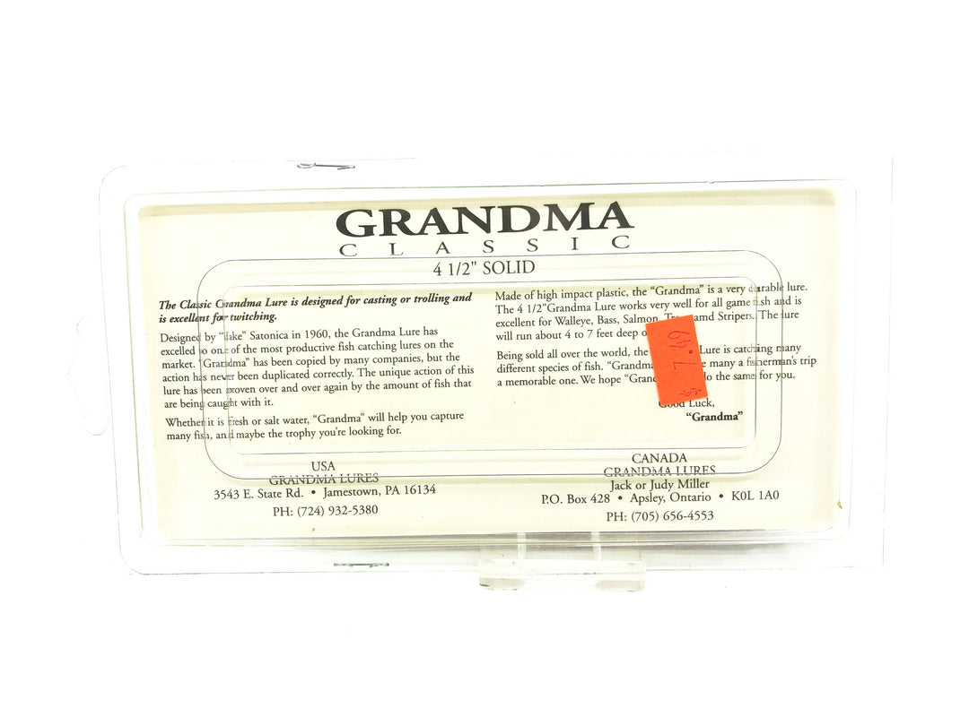 Grandma Classic 4 1/2", #16 Glitter Perch Color on Card