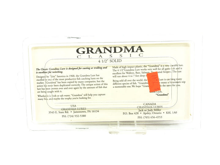 Grandma Classic 4 1/2", #16 Glitter Perch Color on Card