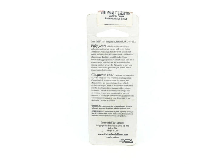 Cotton Cordell Popper, Smokey Joe Color on Card