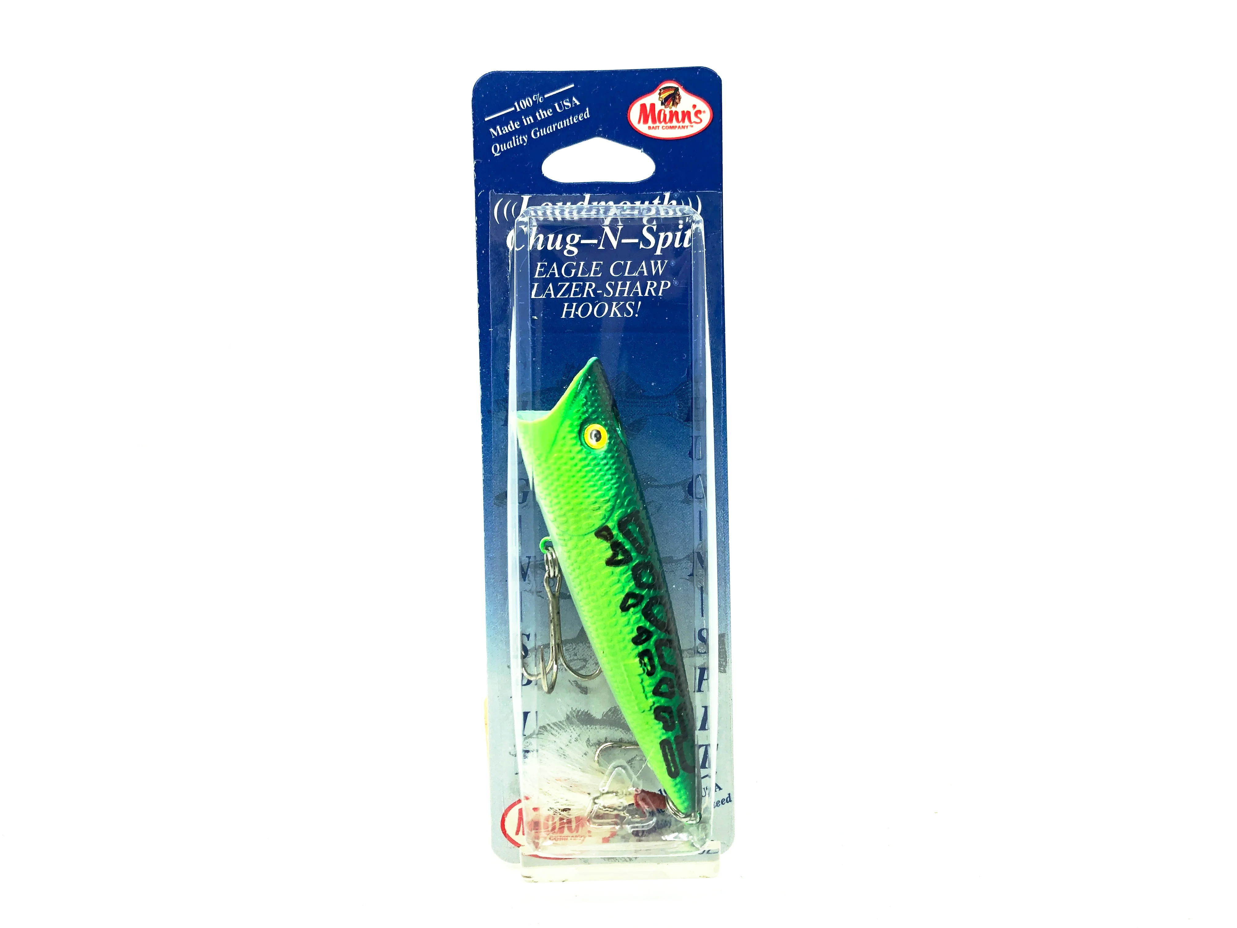 chug n spit fishing lure Mann's Loudmouth Chug N Spit, Frog Color on Card