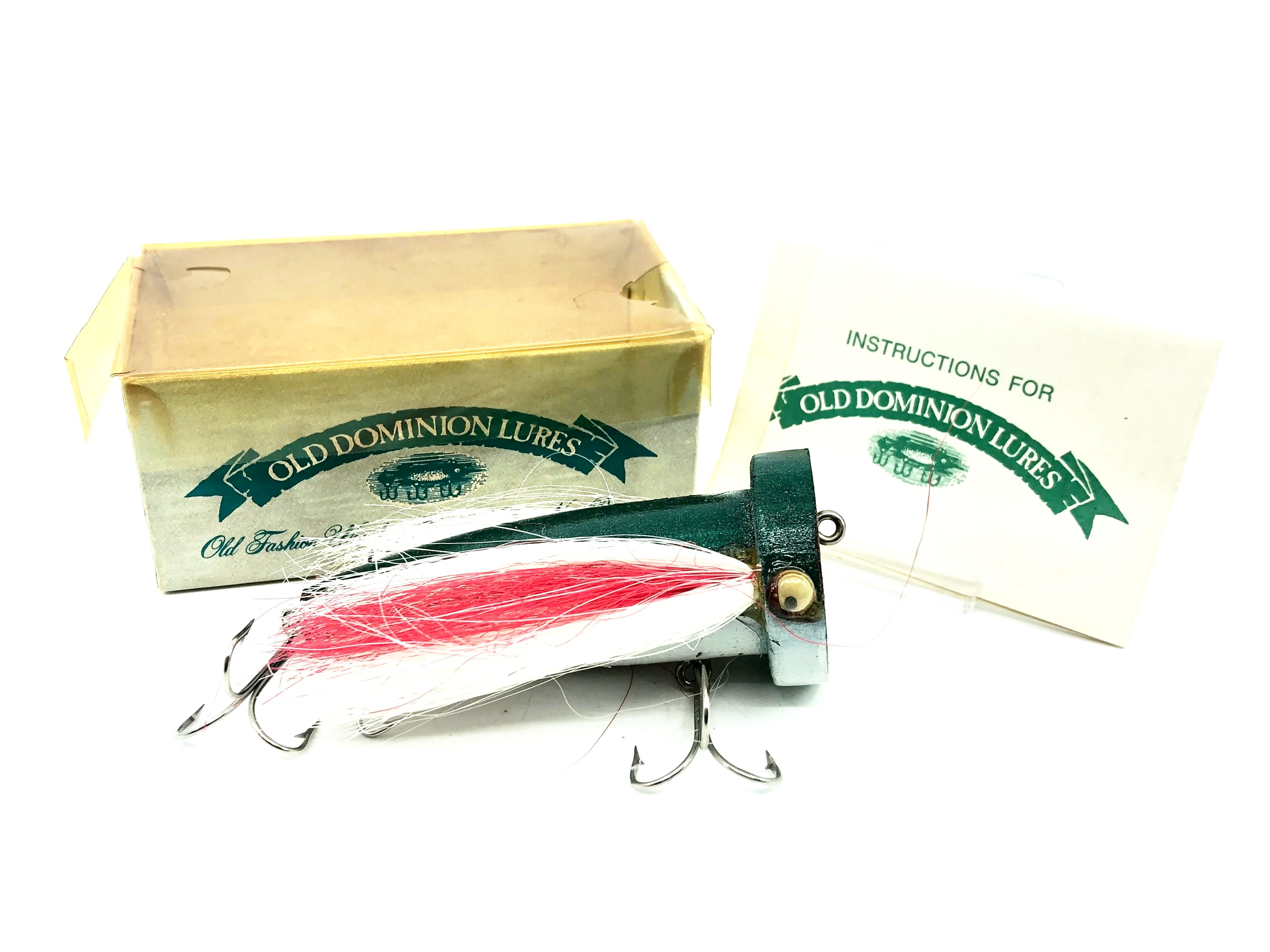Old Dominion Lures Mr.Whisker, Green/White Color w/Box