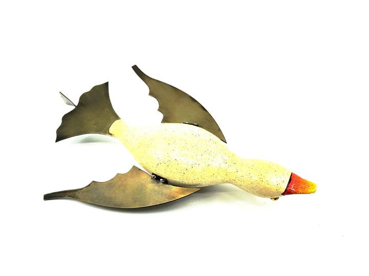 Macatawa Bait Co. Duck Decoy, White/Orange/Yellow & Black Lure w/Box