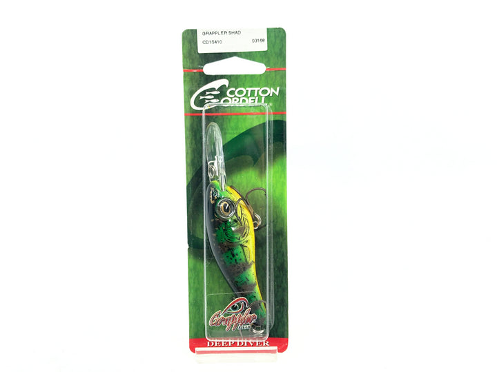Cotton Cordell Grappler Shad, #410 Perch Color on Card