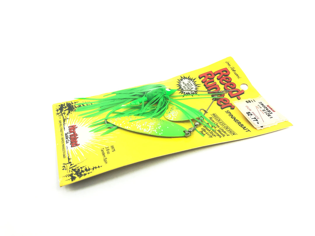 Northland Fishing Tackle Reed Runner Tandem Spinnerbait 3/8oz, #14 Parakeet Color