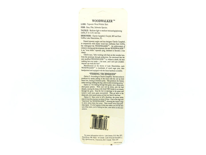 Luhr-Jensen Ozark Woodwalker, Sunshine Perch Color on Card