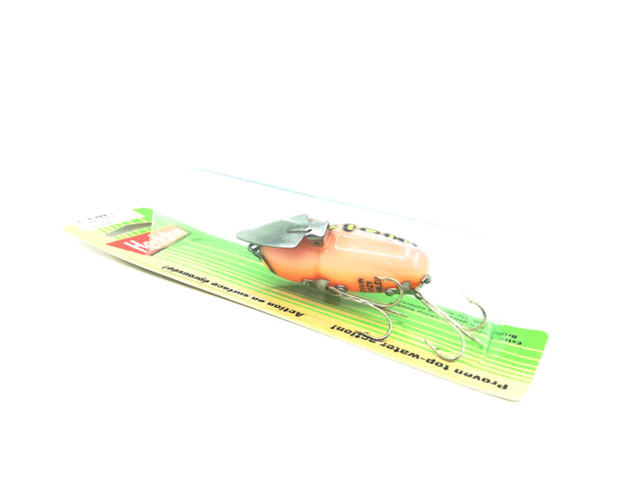 Heddon Crazy Crawler, PKBF Pink Bullfrog Color on Card