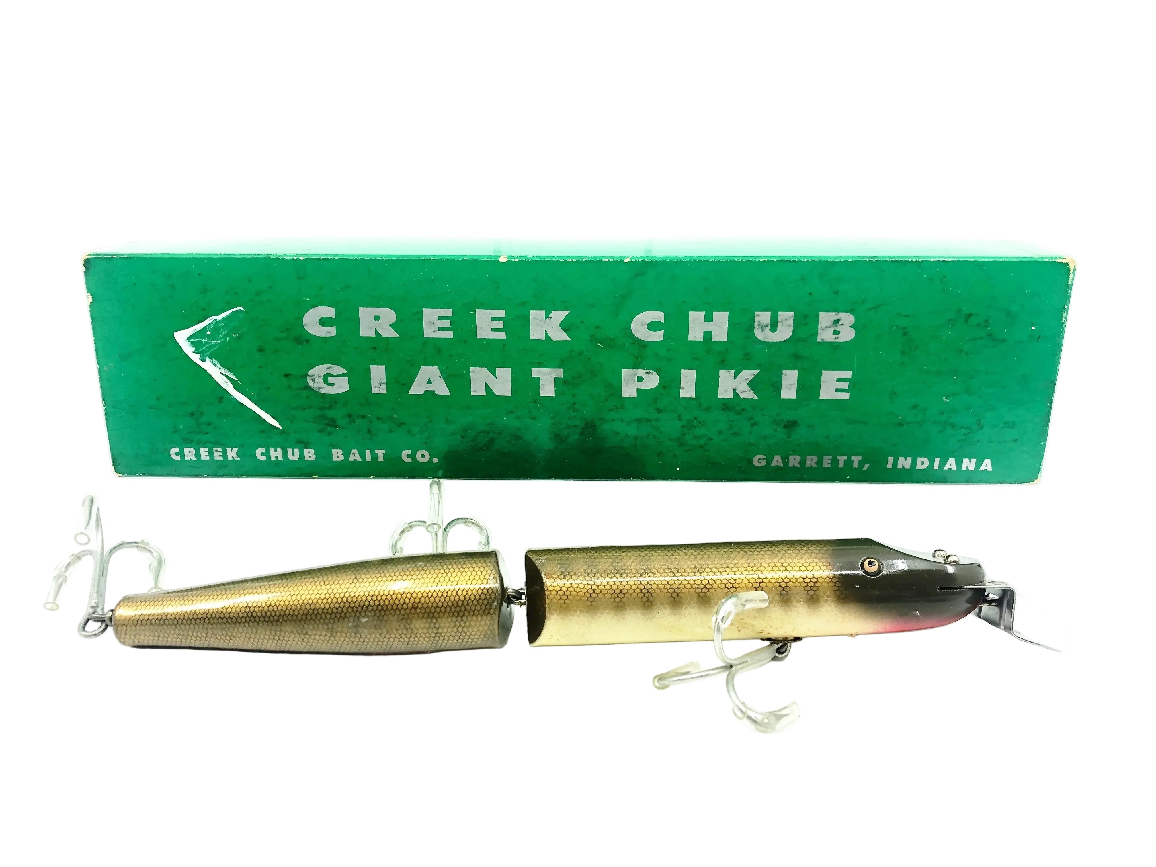 Creek Chub Wooden Giant Jointed Pikie 800, #00 Pikie Scale Color w/Box