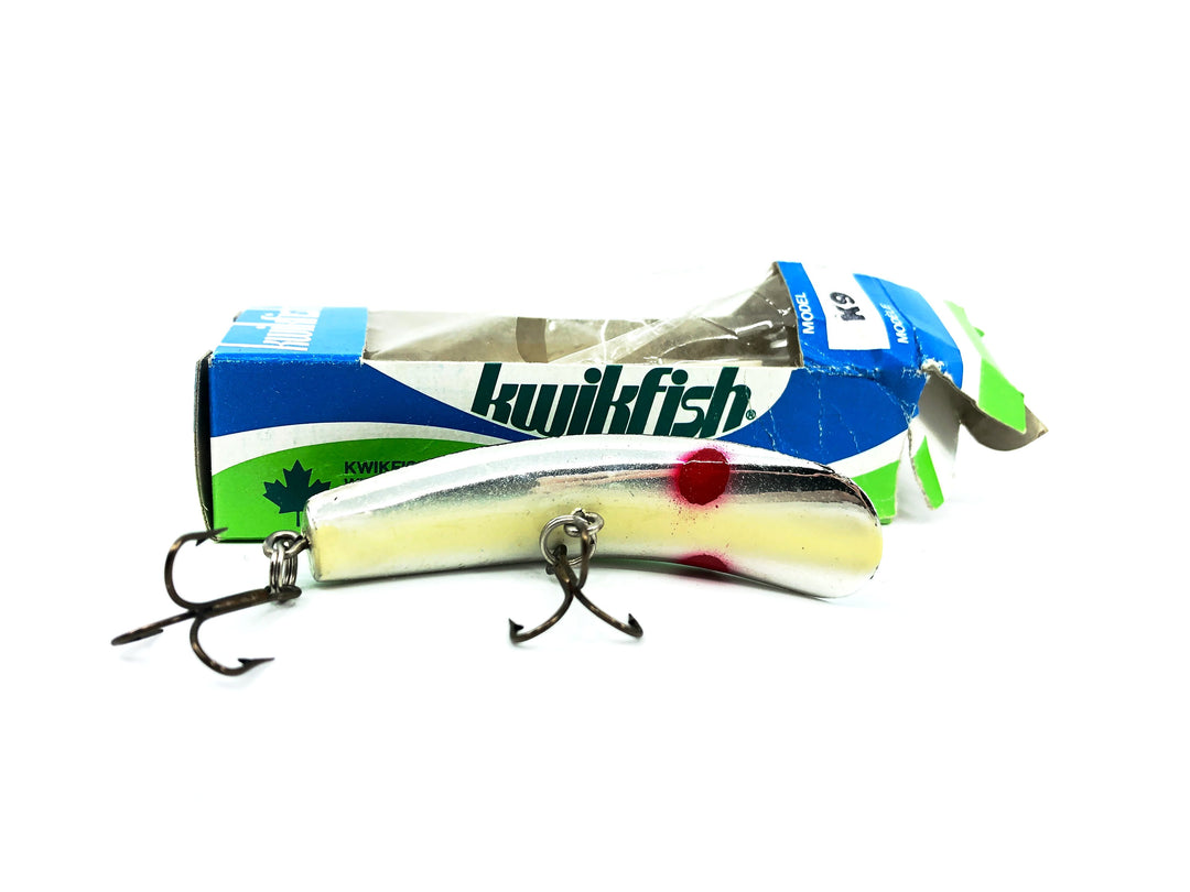 Pre Luhr-Jensen Kwikfish K9, SBW Silver Plated Black and White Stripes Color Old Stock