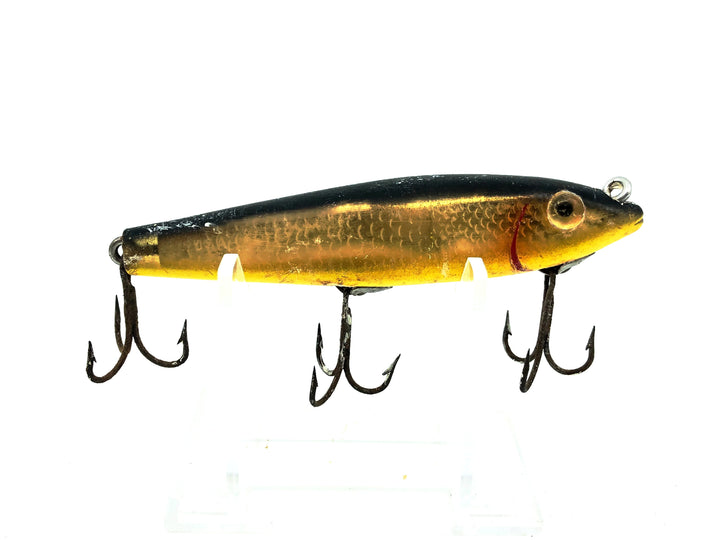 L & S Mirrolure 7M "Floating Twitchbait", Black Back/Gold Scale Color