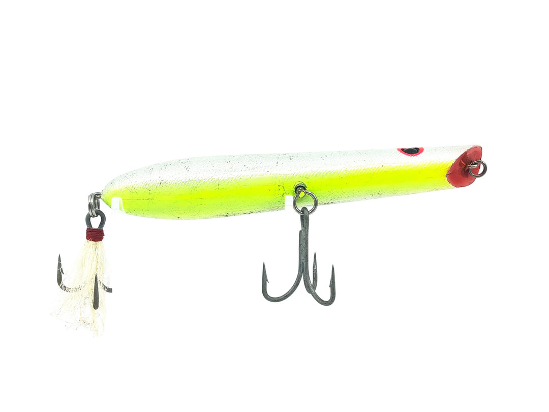 Cotton Cordell Pencil Popper 6700, Chrome/Chartreuse Color