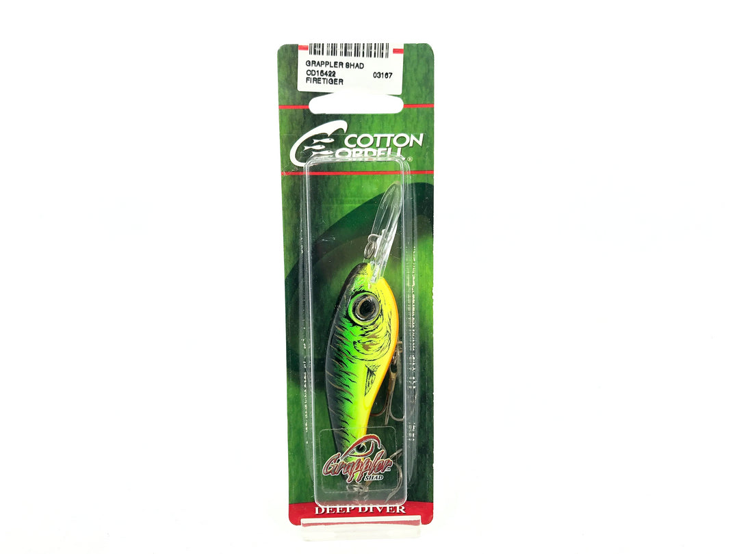 Cotton Cordell Grappler Shad, #422 Firetiger Color on Card